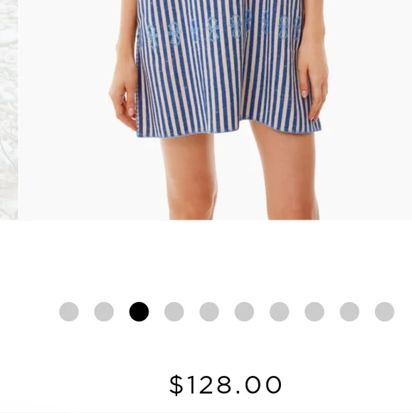 Tuckernuck Blue Striped Mini Sullivan Cover-up Dress - Picture 7 of 9